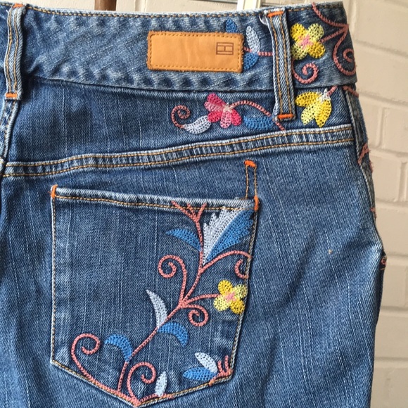 tommy embroidered jeans